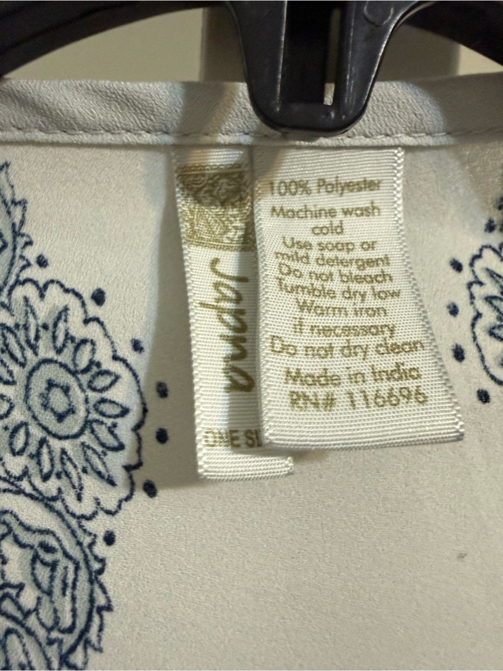 48 JAPNA BLUE PRINT COVER UP/ DUSTER - Picture 3 of 3